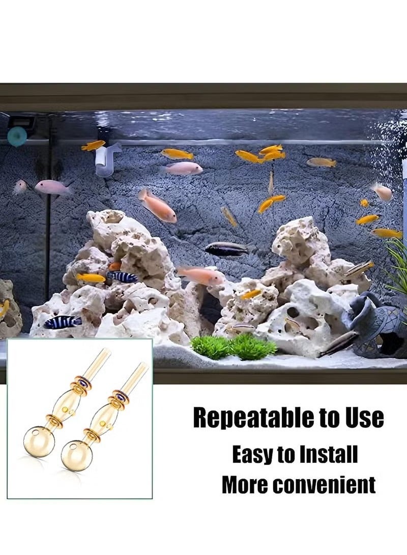 2 Pcs Glass Mini inflow Pipe,Inflow Pipe Water Pump Aquarium Filter Tubing - Image 2